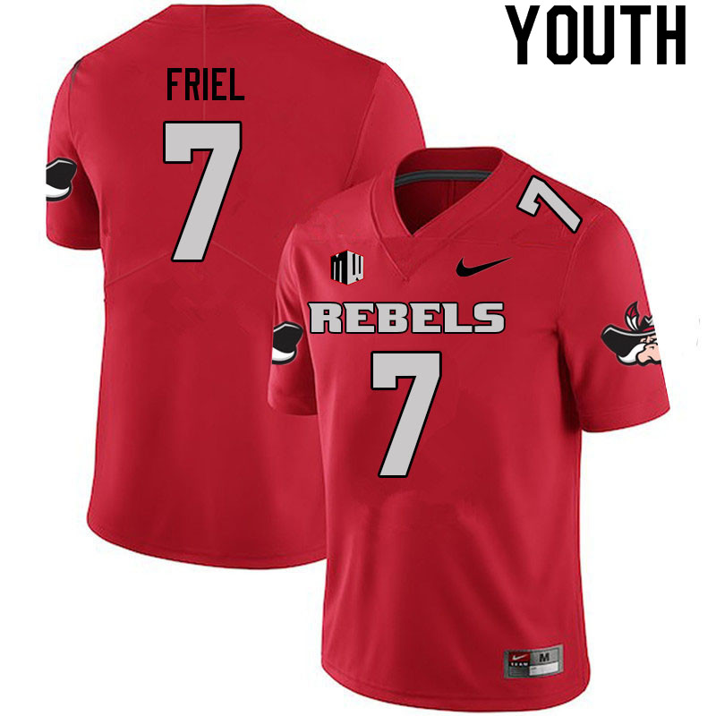 Youth #7 Cameron Friel UNLV Rebels College Football Jerseys Sale-Scarlet - Click Image to Close